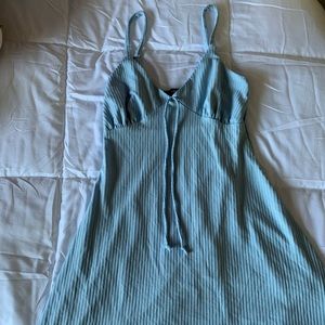 Blue spaghetti strap dress